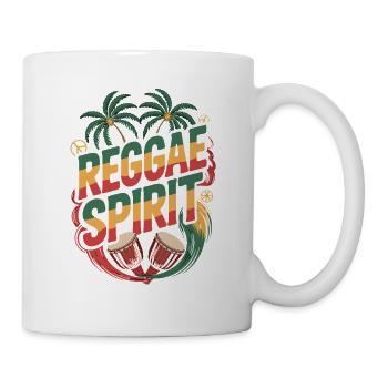 Reggae Spirit Tropische Palmen Djembe Trommeln - Tasse - Weiß - Rechts