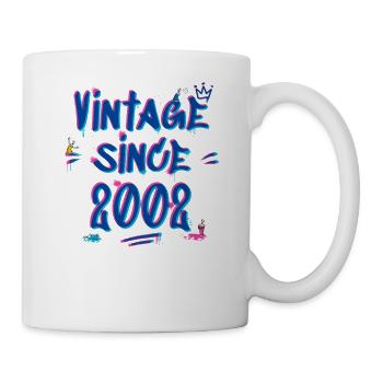 Vintage Since 2002 Graffiti Glitch 23ème Anniversaire - Mug blanc - blanc - Droite