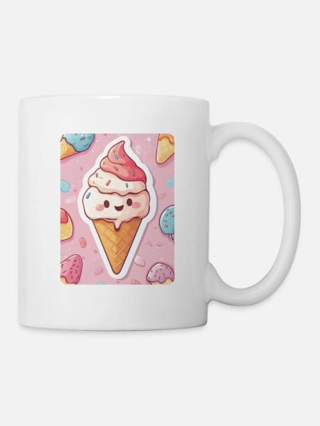 Eiscreme - Tasse - Weiß