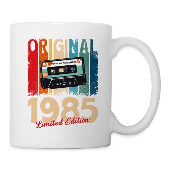40th Birthday Cassette September Vintage 1985 - Mug - white - Right