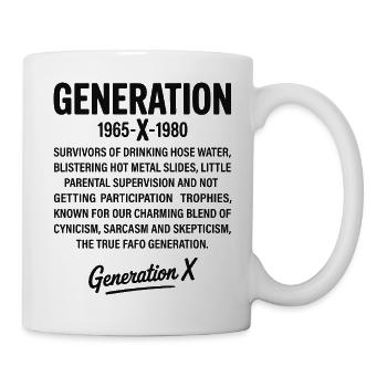 Generation X Retro Text Design - Mug - white - Right
