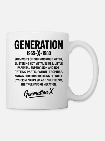 Generation X Retro Text Design - Mug - white
