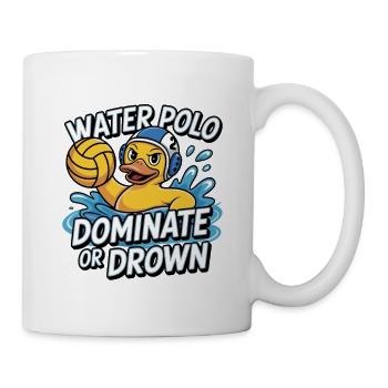 Water-polo amusant : dominer ou se noyer - Mug blanc - blanc - Droite