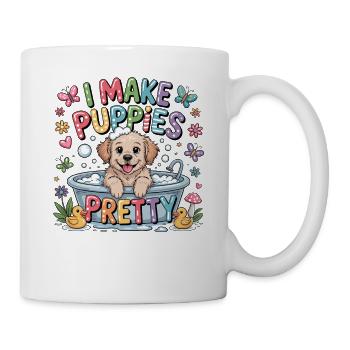 Toiletteur pour chiens Je rends les chiots beaux Je fais - Mug blanc - blanc - Droite