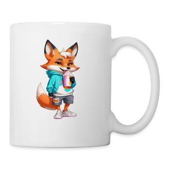 Niedliche Fuchsikose mit Eisimpuls - Mug - white - Right