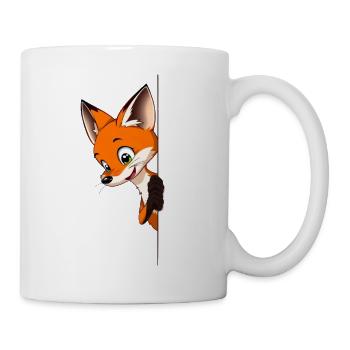 Verspielter Fuchs Illustration - Tasse - Weiß - Rechts