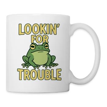 Humorvolles Frosch-Design mit Text - Tasse - Weiß - Rechts
