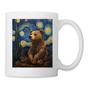 Bear Bears Van Gogh Style Starry Night - Mug - white - Right