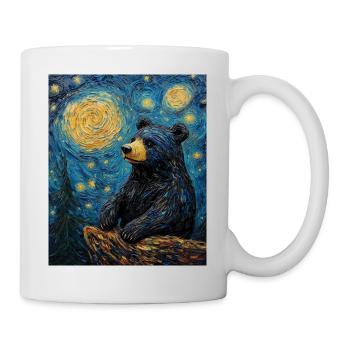 Bear Bears Van Gogh Style Starry Night - Mug - white - Right