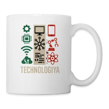 Futuristic Tech Circuit, Technologia Funny Meme - Mug - white - Right