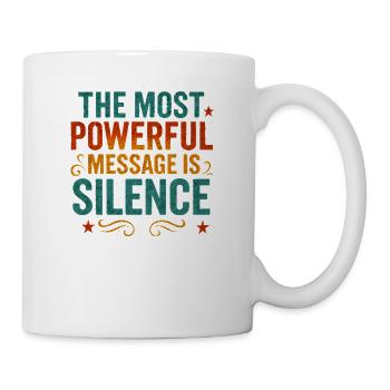 Silent Power Motivational Quote Design - Mug - white - Right