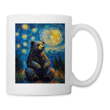 Bear Bears Van Gogh Style Starry Night - Mug - white - Right
