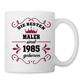 Peintre Anniversaire Né en 1985 Peintre Collègues - Mug blanc - blanc - Droite