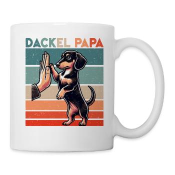 Dachshund Dad Dog Motif Funny Father's Day Teckel - Mug - white - Right