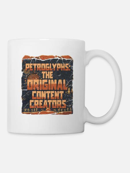 Petroglyphe Petroglyphen Piktogramme - Tasse - Weiß