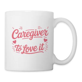 Caregiver Pride Script Pink - Mug - white - Right