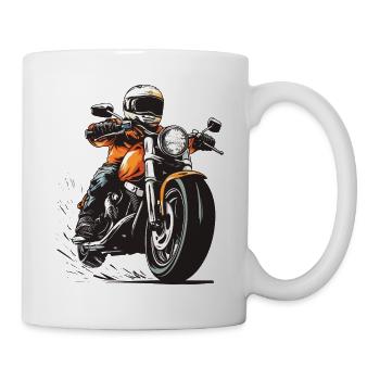 Solo motorcyclist - Mug - white - Right