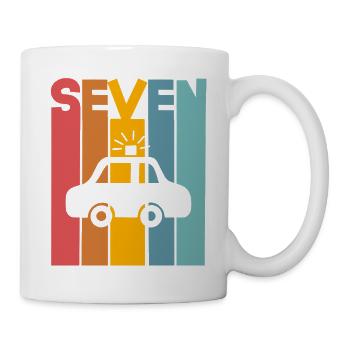 7th birthday police - Mug - white - Right