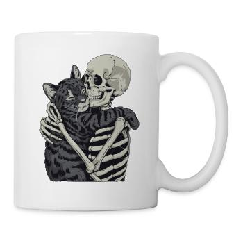Cat Skeleton Halloween Tomcat - Mug - white - Right