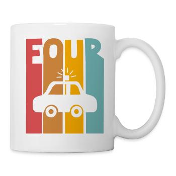 4th birthday police - Mug - white - Right
