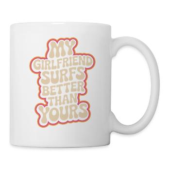 Surfer Ma copine surfe mieux que la tienne Surf - Mug blanc - blanc - Droite