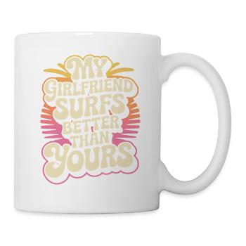 Surfer Ma copine surfe mieux que la tienne Surf - Mug blanc - blanc - Droite
