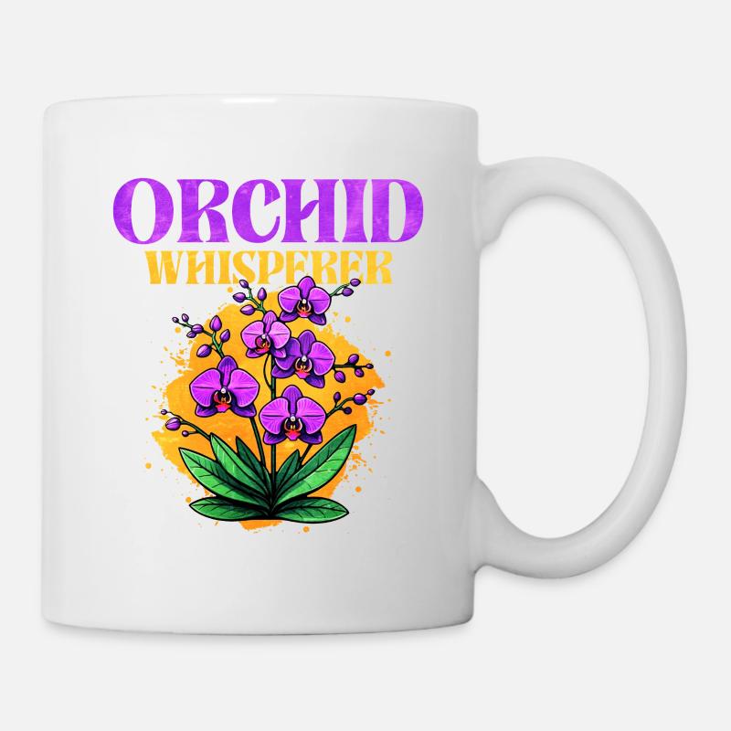 Conception de murmure d'orchidée - Mug blanc - blanc