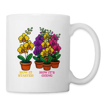Blumenkunst: Entwicklung und Wachstum - Tasse - Weiß - Rechts