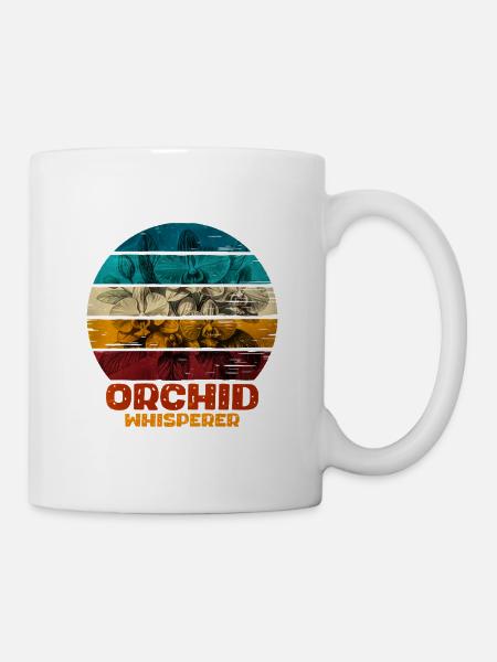 Orchidee Flüsterer Design - Tasse - Weiß