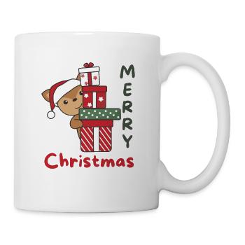 Reh Weihnachten Geschenk Winter Tiere Rehe - Tasse - Weiß - Rechts