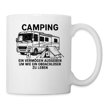 lustiger Camper Spruch Camping Design mit Stil - Tasse - Weiß - Rechts