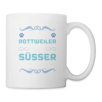 rottweiler hund spruch - Tasse - Weiß - Rechts