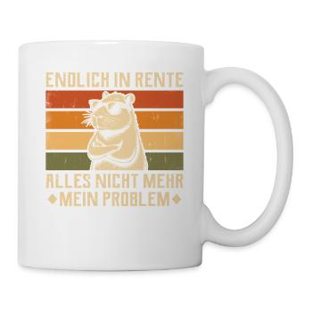 Enfin à la retraite - Capybara vintage - Retraité - Mug blanc - blanc - Droite