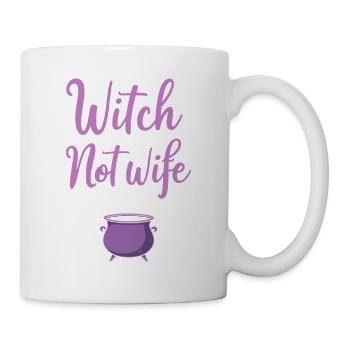 Hexe statt Ehefrau Halloween Spruch Zitat - Tasse - Weiß - Rechts