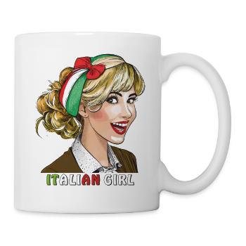 FEMME ITALIE FILLE ITALIENNE - Mug blanc - blanc - Droite