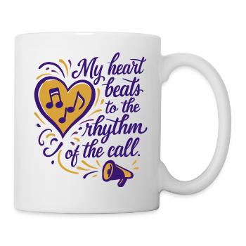 My heart beats to the rhythm of the call - Mug - white - Right