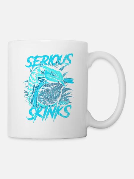 Ernsthaft über Blauzungenskinke Reptilienhalter - Tasse - Weiß