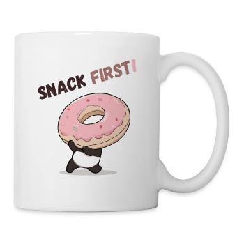 Playful panda bear with donut - Mug - white - Right