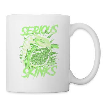 Gardien de reptiles sérieux au sujet des scinques à langue bleue - Mug blanc - blanc - Droite