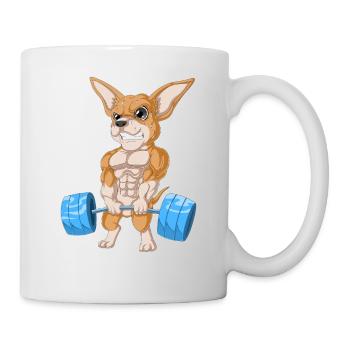 Chihuahua Weightlifting - Mug - white - Right