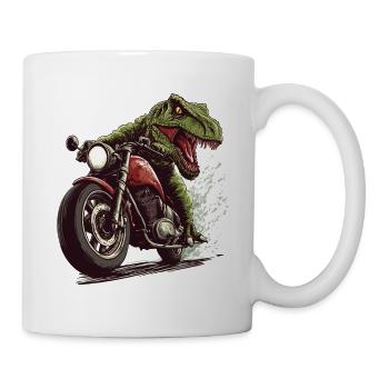 Crocodile on Motorcycle Action Design - Mug - white - Right