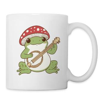 Mushroom frog with guitar - Mug - white - Right