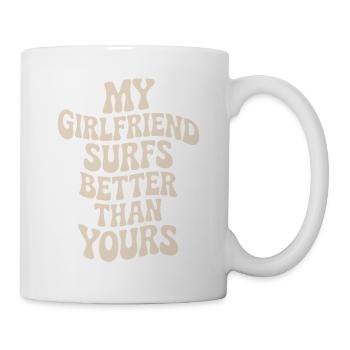 Surfer Ma copine surfe mieux que la tienne Surf - Mug blanc - blanc - Droite
