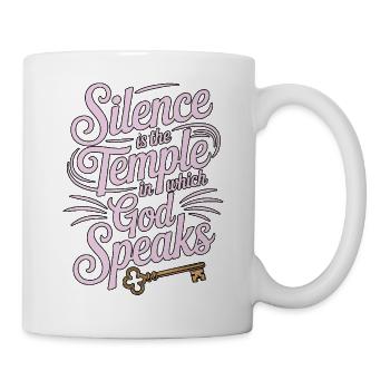 Silence – God Speaks Design - Tasse - Weiß - Rechts