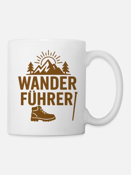 Wanderführer Mountain Adventure Design - Tasse - Weiß