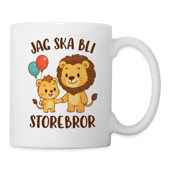 Großer Bruder, ich werde ein großer Bruder - Leo - Tasse - Weiß - Rechts
