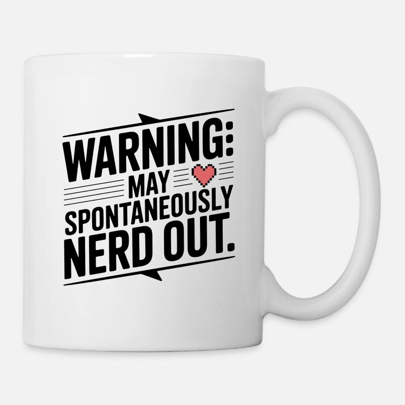 Warnung kann spontan nerd werden - Tasse - Weiß