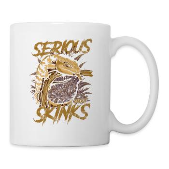 Gardien de reptiles sérieux au sujet des scinques à langue bleue - Mug blanc - blanc - Droite