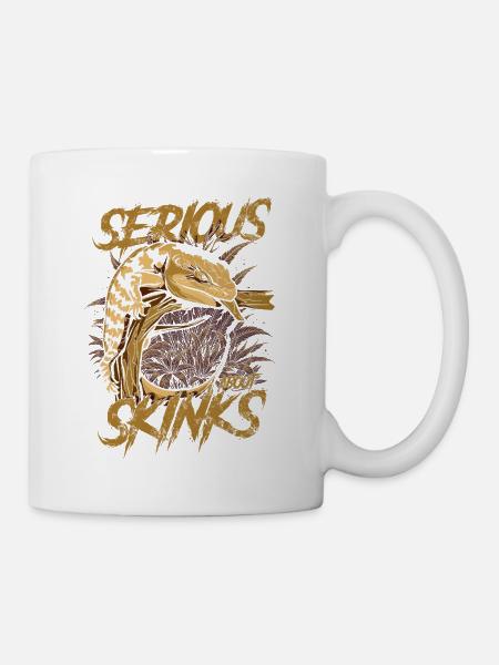 Ernsthaft über Blauzungenskinke Reptilienhalter - Tasse - Weiß