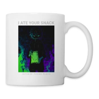 I Ate Your Snack Creepy Anime Phonk Design - Tasse - Weiß - Rechts